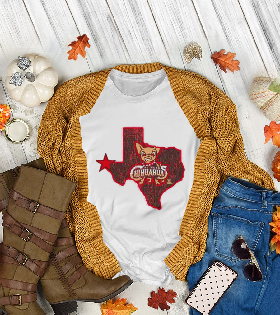 El Paso Chihuahuas Texas Map Star T-Shirt