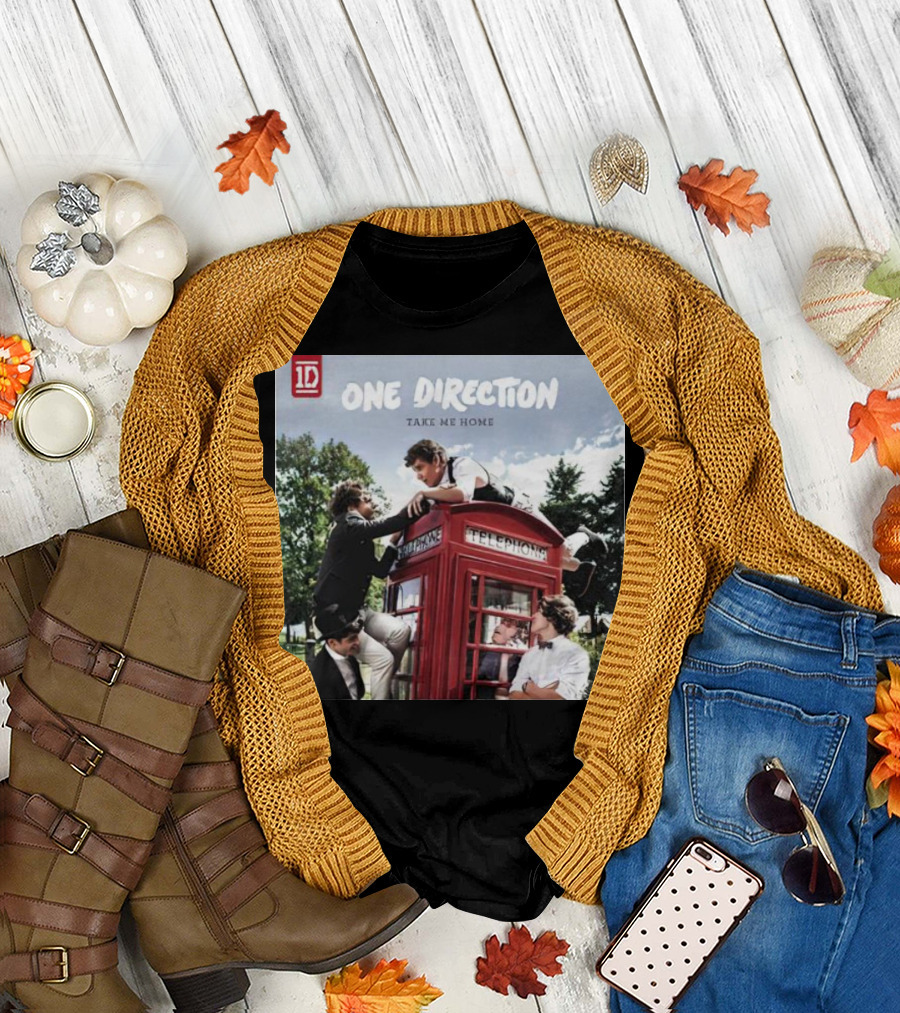 One Direction Take Me Home Red Telephone Booth Scene T-Shirt