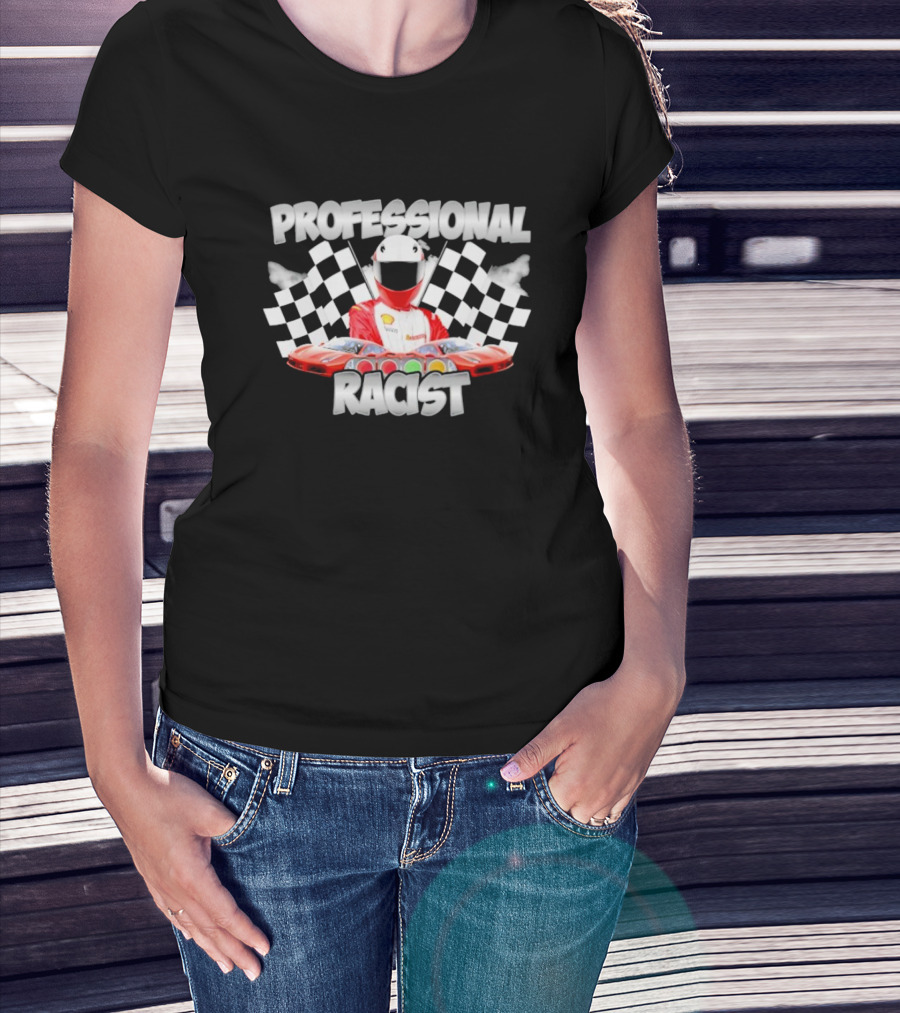 Professional Racer Car And Flag Racing T-Shirt