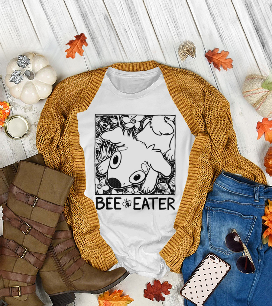 Bee Eater Puppy in Flower Garden T-Shirt