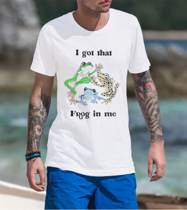 I Got That Frog In Me Vibrant Colorful Trio T-Shirt