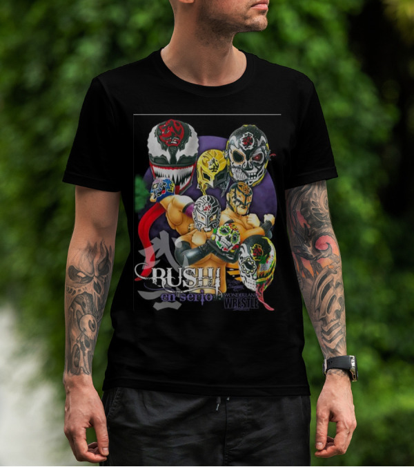 Bushi En Serio Wonderland Wrestle Face Mask Collection T-Shirt