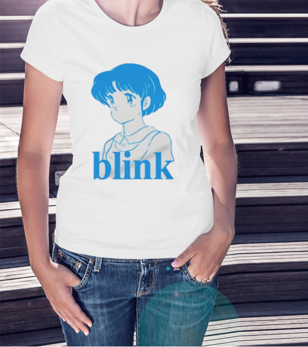 Blink Anime Girl Blue T-Shirt