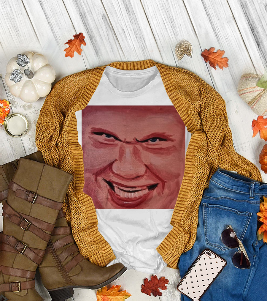 Evil Erling Haaland Face Sketch Villainous Expression T-Shirt