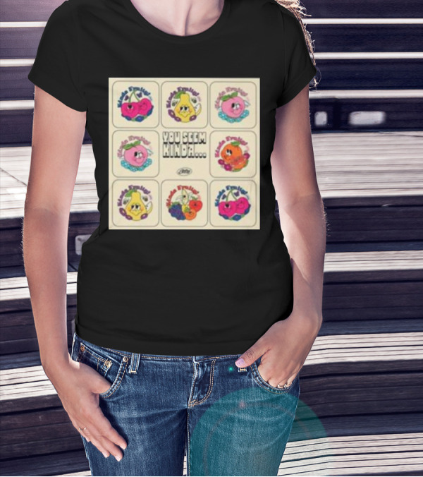 Kinda Fruity Cherry Pear Peach Cute Faces Vibes You Seem Kinda T-Shirt