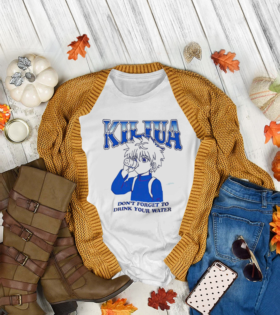 Killua Zoldyck Don't Forget to Drink Your Water T-Shirt