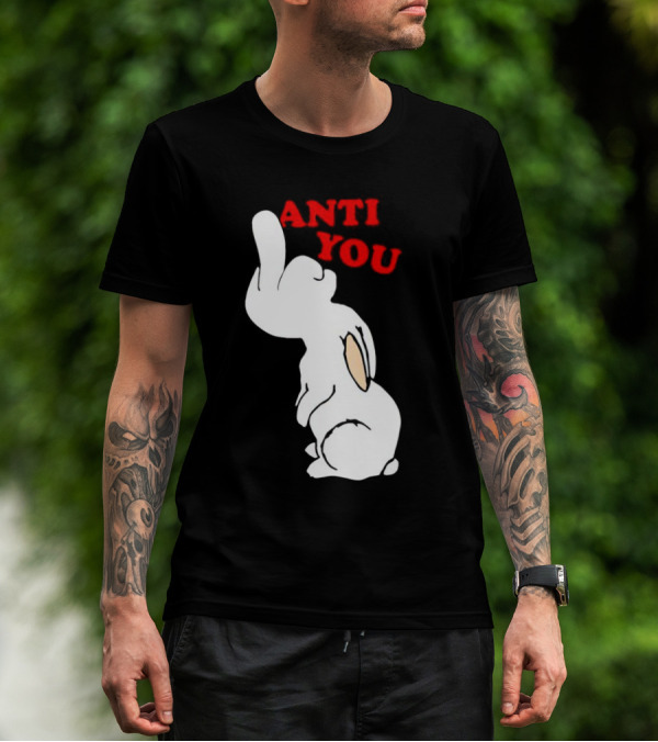 Bunny Anti You Middle Finger Gesture T-Shirt