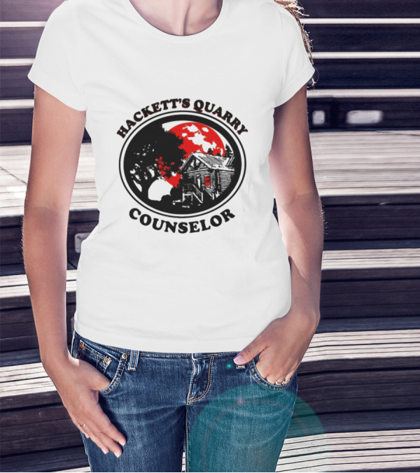 Hackett's Quarry Counselor Cabin Red Moon Forest T-Shirt