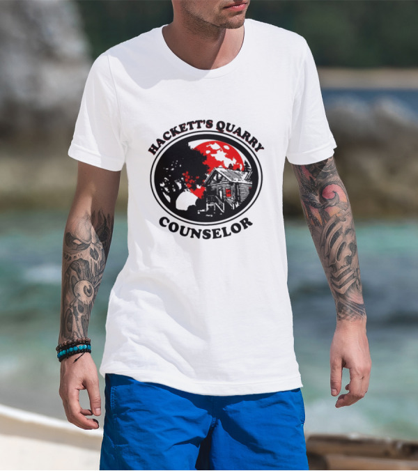 Hackett's Quarry Counselor Cabin Red Moon Forest T-Shirt