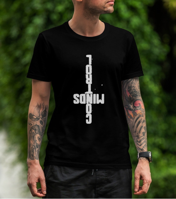 Rihanna Control Minds Upside-Down Text T-Shirt