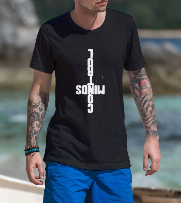 Rihanna Control Minds Upside-Down Text T-Shirt