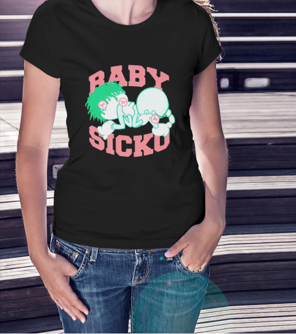 Baby Sicko Retro Cartoon Style Neon Elements T-Shirt