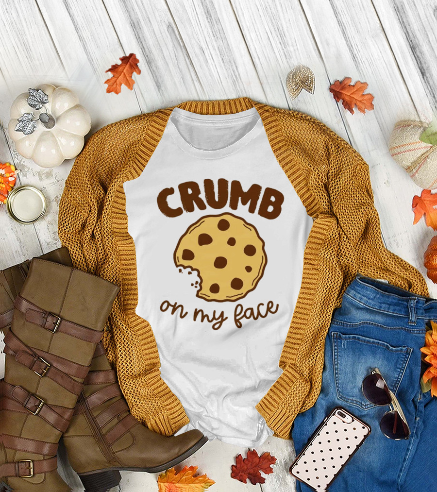 CRUMB Cookie on My Face Chocolate Chip Bite T-Shirt