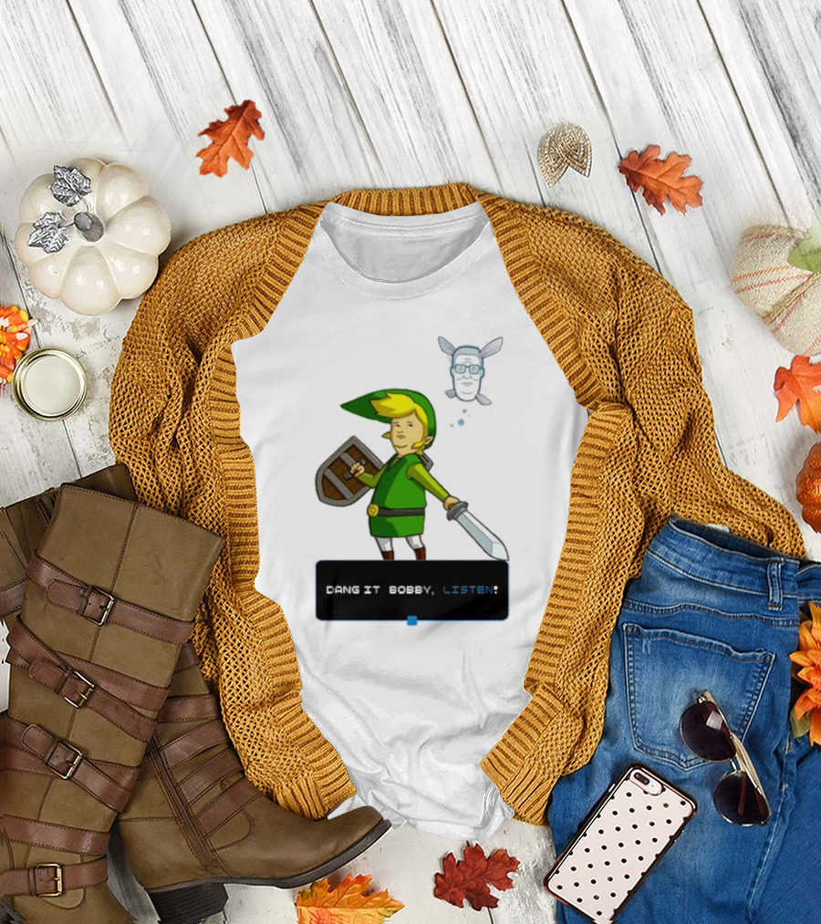Dang it Bobby Listen Link Parody Navi Crossover T-Shirt