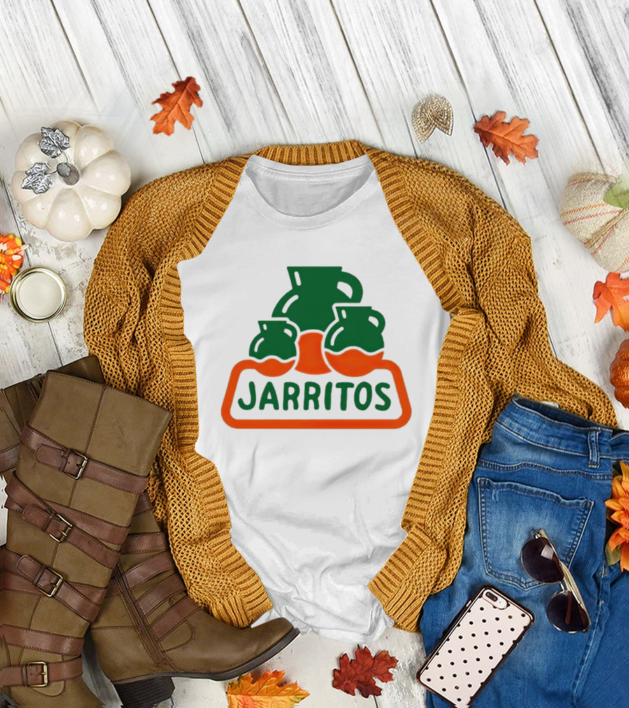 Jarritos Vintage Logo Icon Green Orange T-Shirt