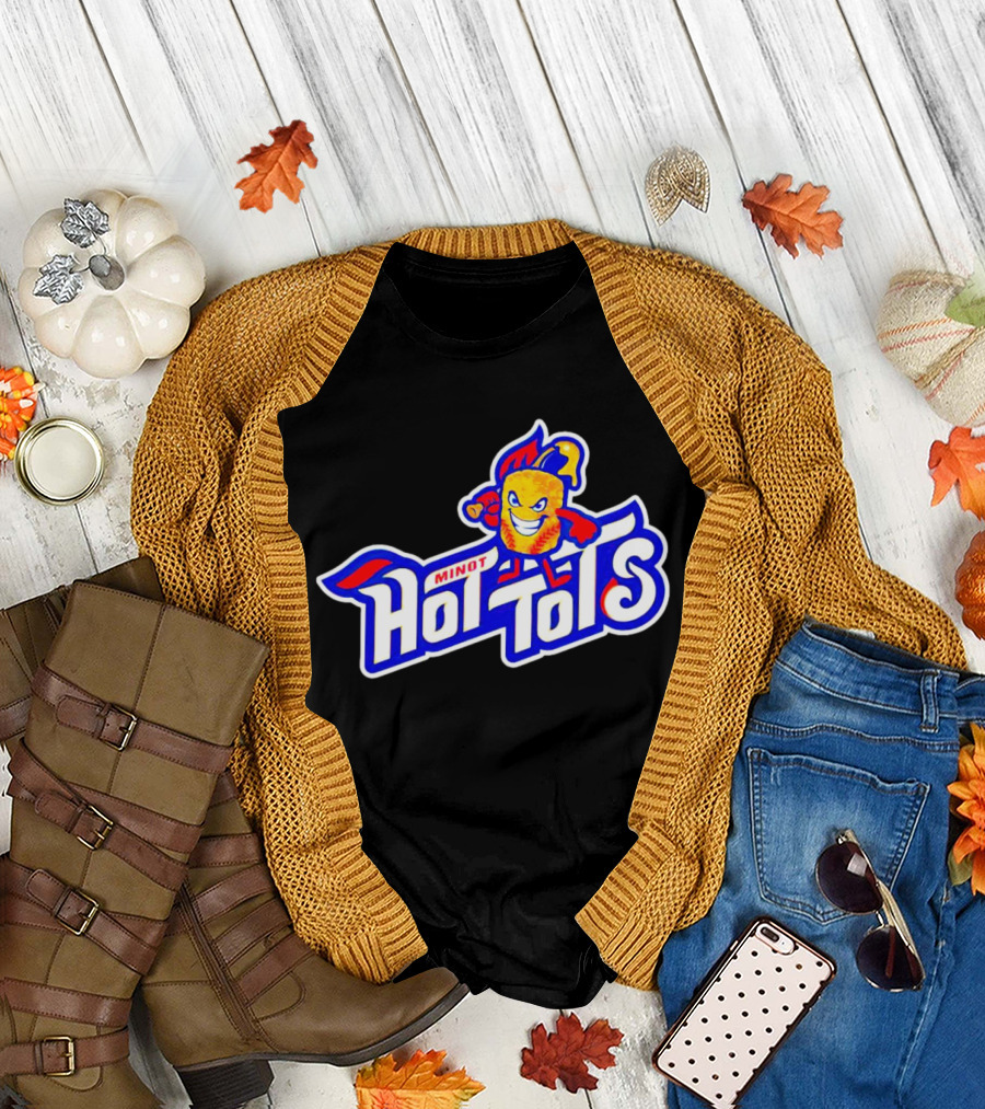 Minot Hot Tots Flame Character T-Shirt