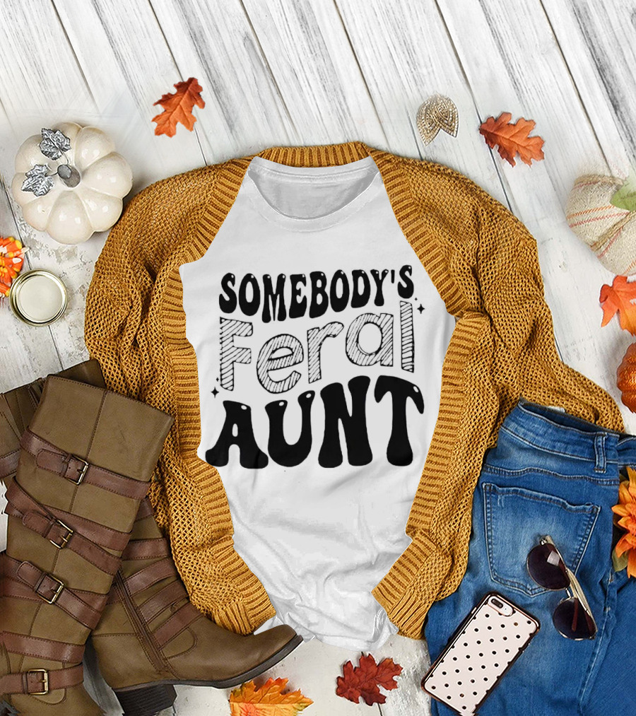 Somebody's Feral Aunt Eyes and Stars T-Shirt
