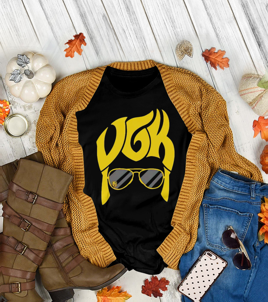 VGK Vegas Golden Knights Sunglasses Hair T-Shirt