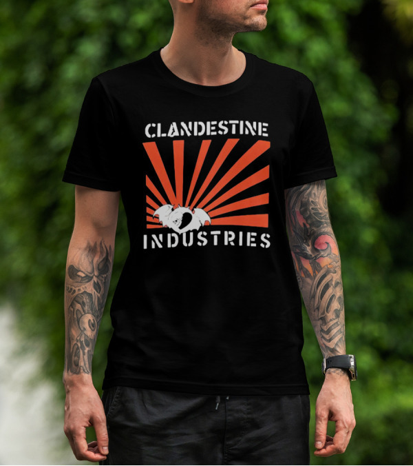 Clandestine Industries Retro Sunburst Bat T-Shirt