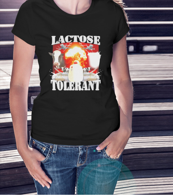 Lactose Tolerant Cow Explosion Milk Jug T-Shirt