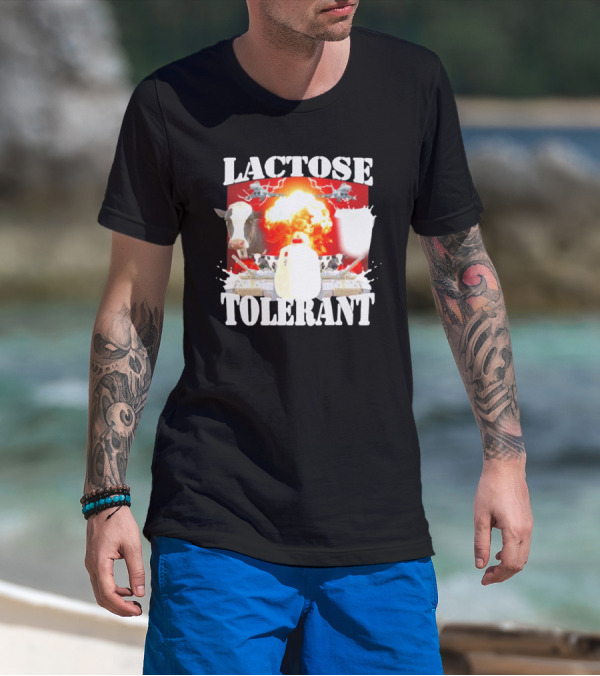 Lactose Tolerant Cow Explosion Milk Jug T-Shirt