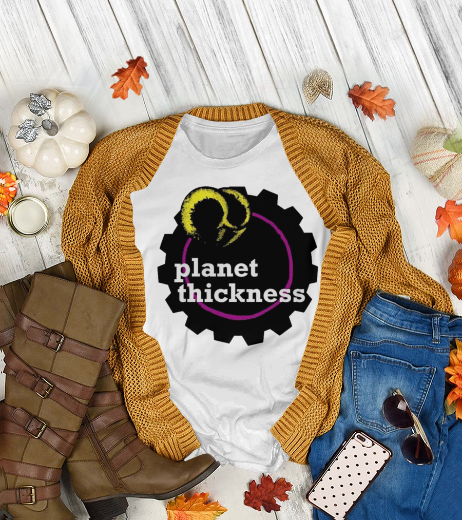 Planet Thickness Tennis Ball Circle Gear Emblem T-Shirt