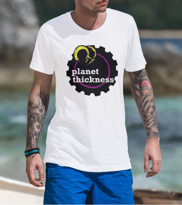 Planet Thickness Tennis Ball Circle Gear Emblem T-Shirt