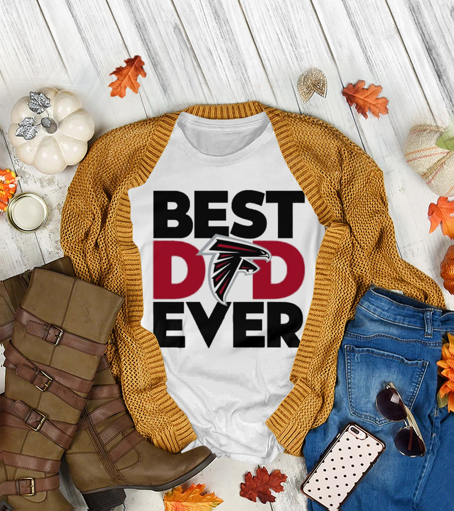Best Dad Ever Atlanta Falcons Fan Gift Idea T-Shirt