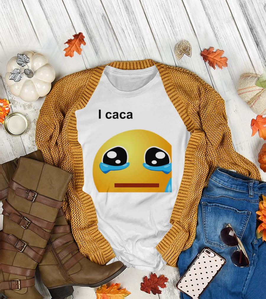 I Caca Crying Emoji Meme T-Shirt