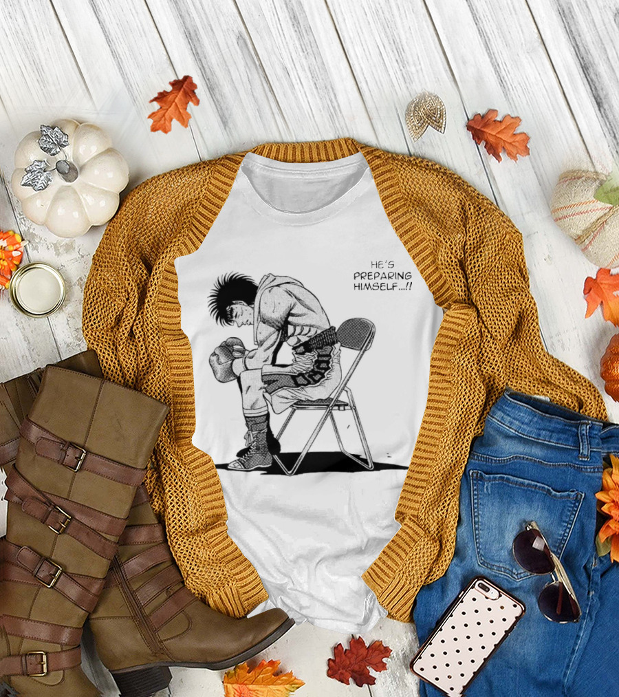 Ippo Makunouchi Preparing Mentally in Boxing Gear T-Shirt