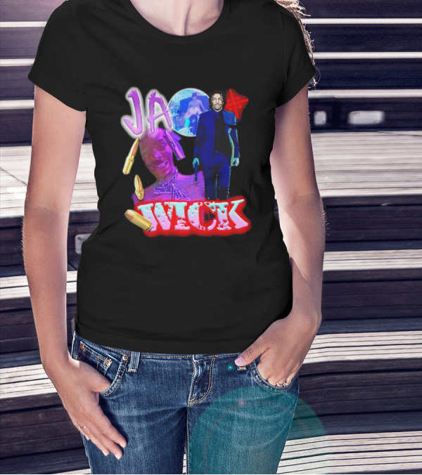 Ja Wick Bullet Portraits Action Concept T-Shirt