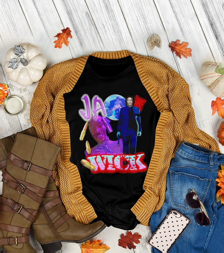 Ja Wick Bullet Portraits Action Concept T-Shirt