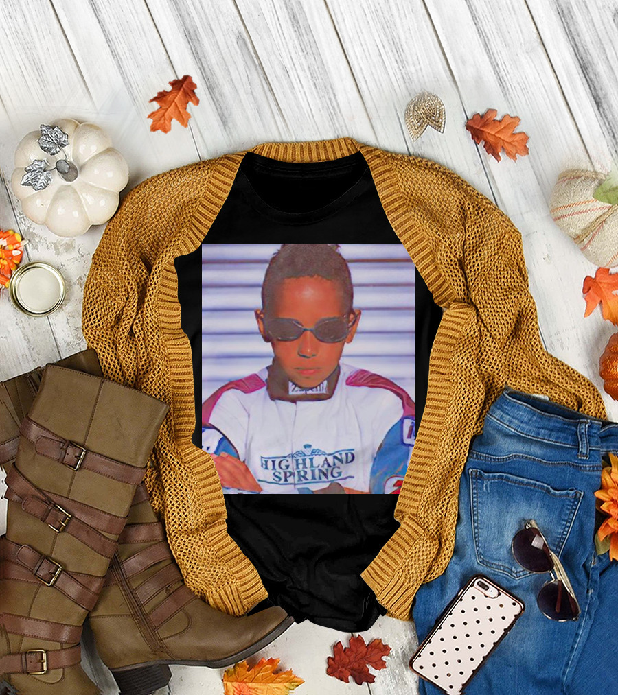 Highland Spring Racing Suit Young Lewis Hamilton T-Shirt