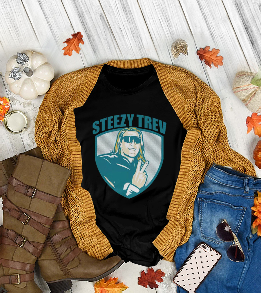 Jacksonville Steezy Trev Trevor Lawrence Peace Sign T-Shirt