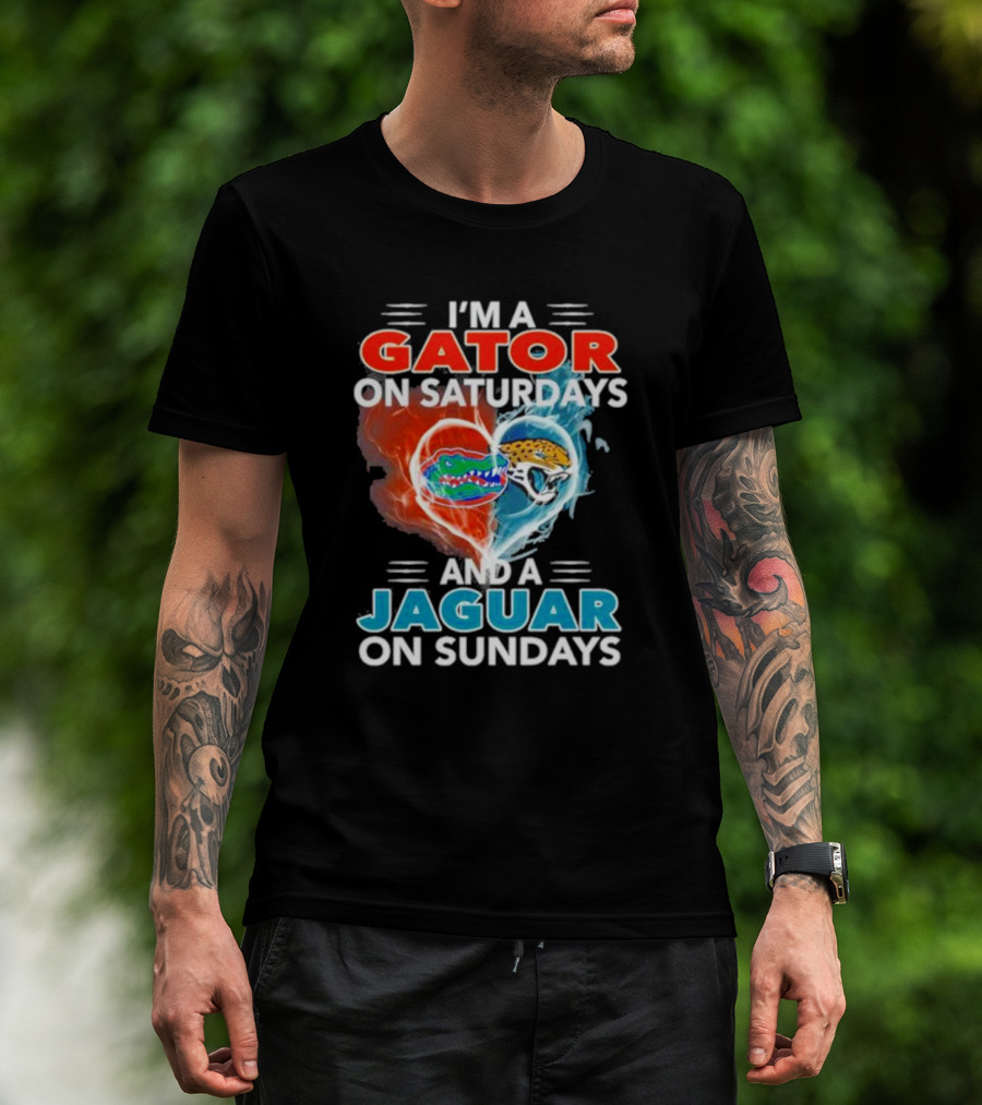 I’m A Gator On Saturdays And A Jaguar On Sundays Football Fans T-Shirt