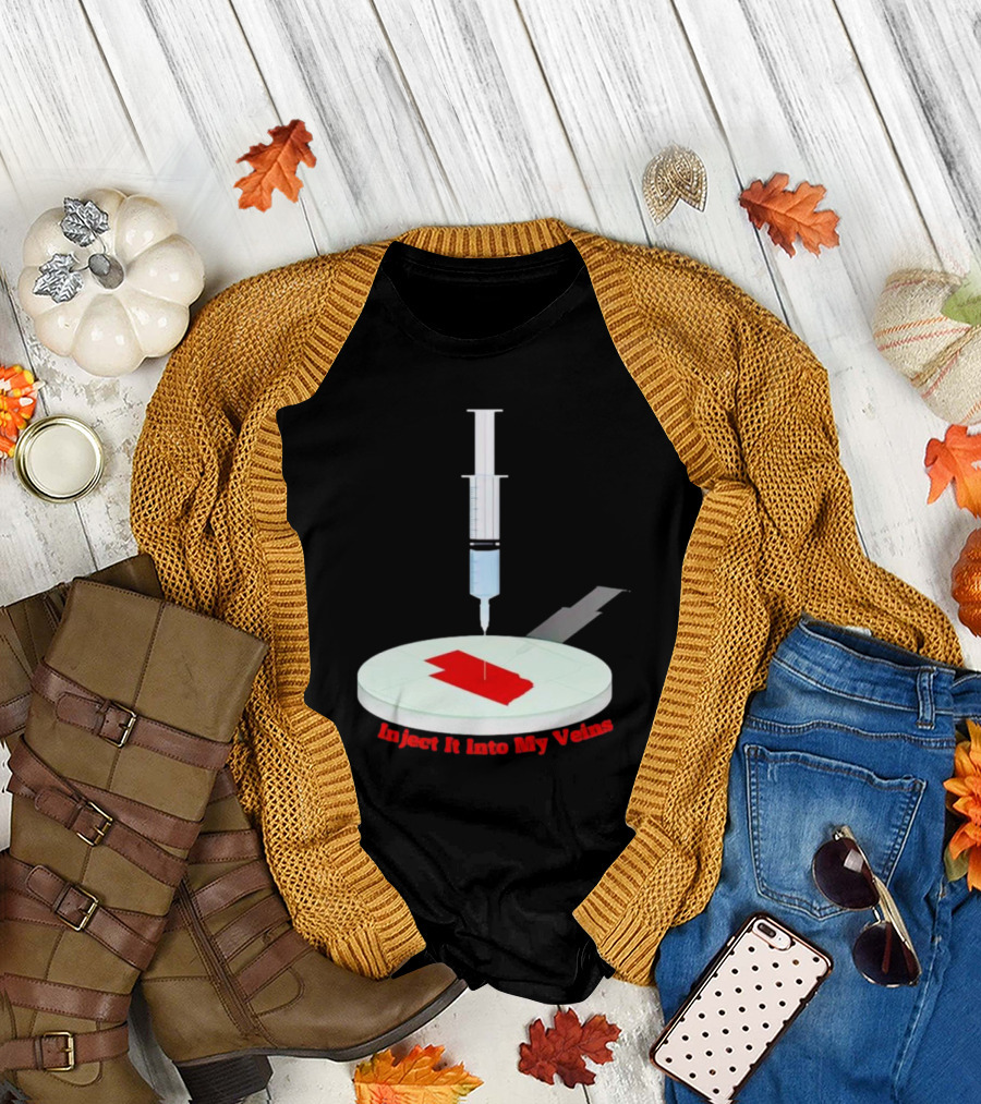Inject It Into My Veins Syringe Turntable T-Shirt