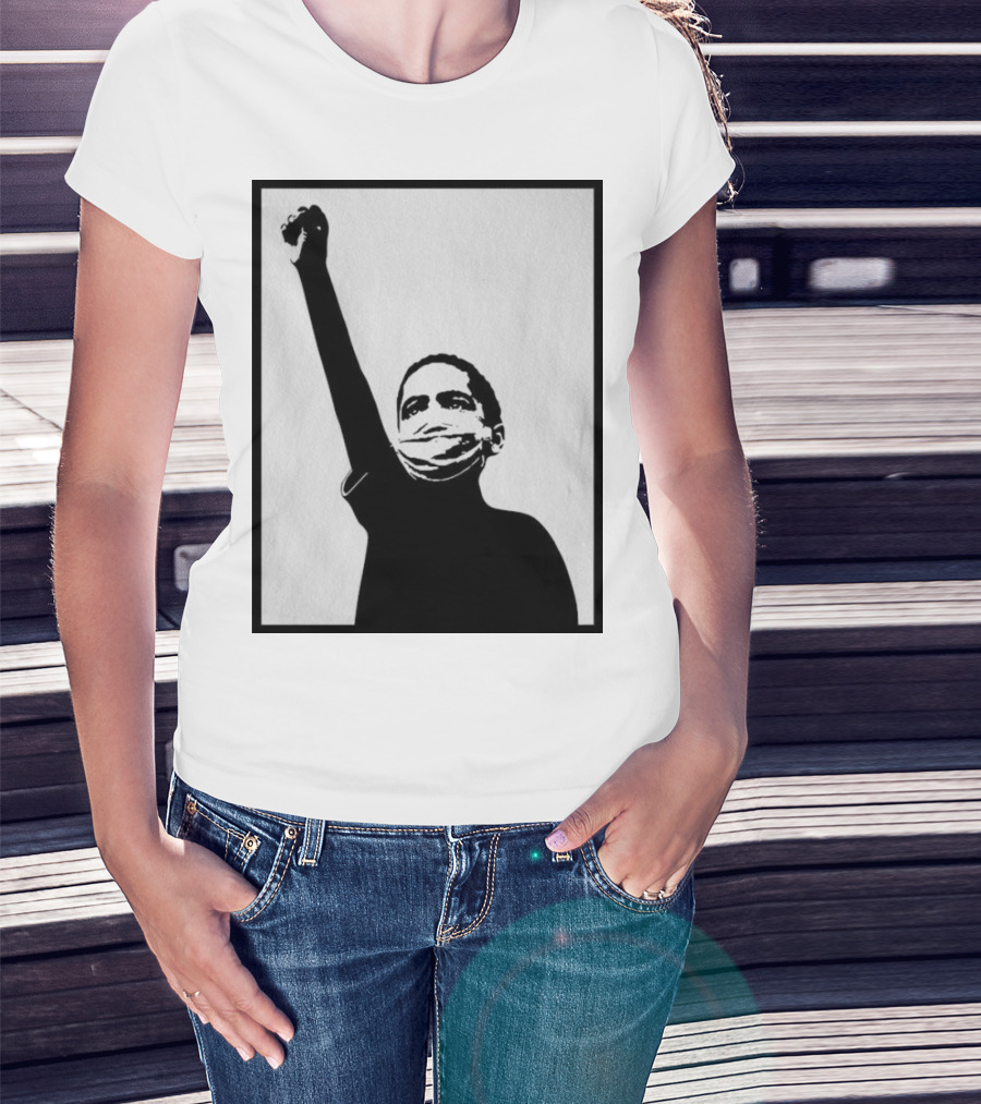 A Million Strong Masked Silhouette Raising Fist T-Shirt