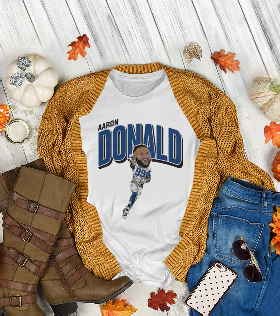 Aaron Donald Rams 99 Player Cartoon T-Shirt