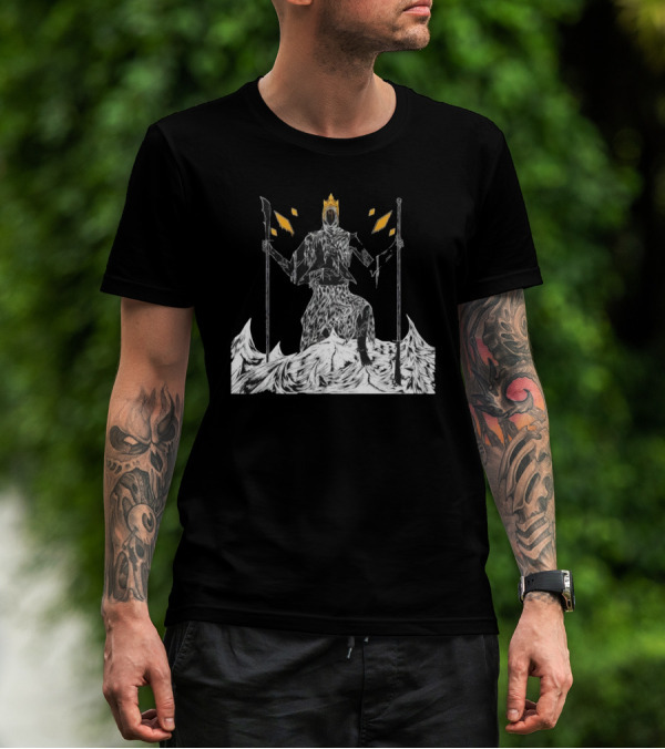 The Torn King Throne With Crown And Staffs T-Shirt