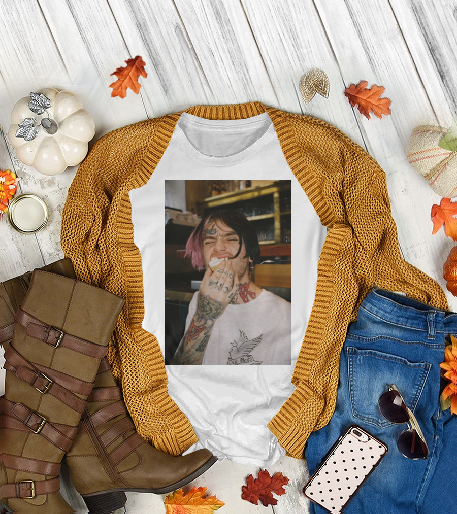 Lil Peep Dove Tattoo Eating Moment T-Shirt