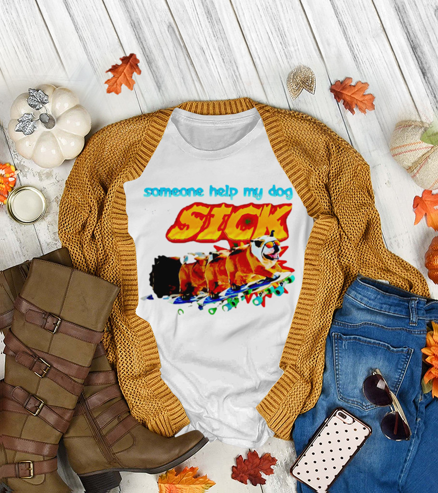 Someone Help My Dog He Is SICK Skateboarding Bulldogs T-Shirt