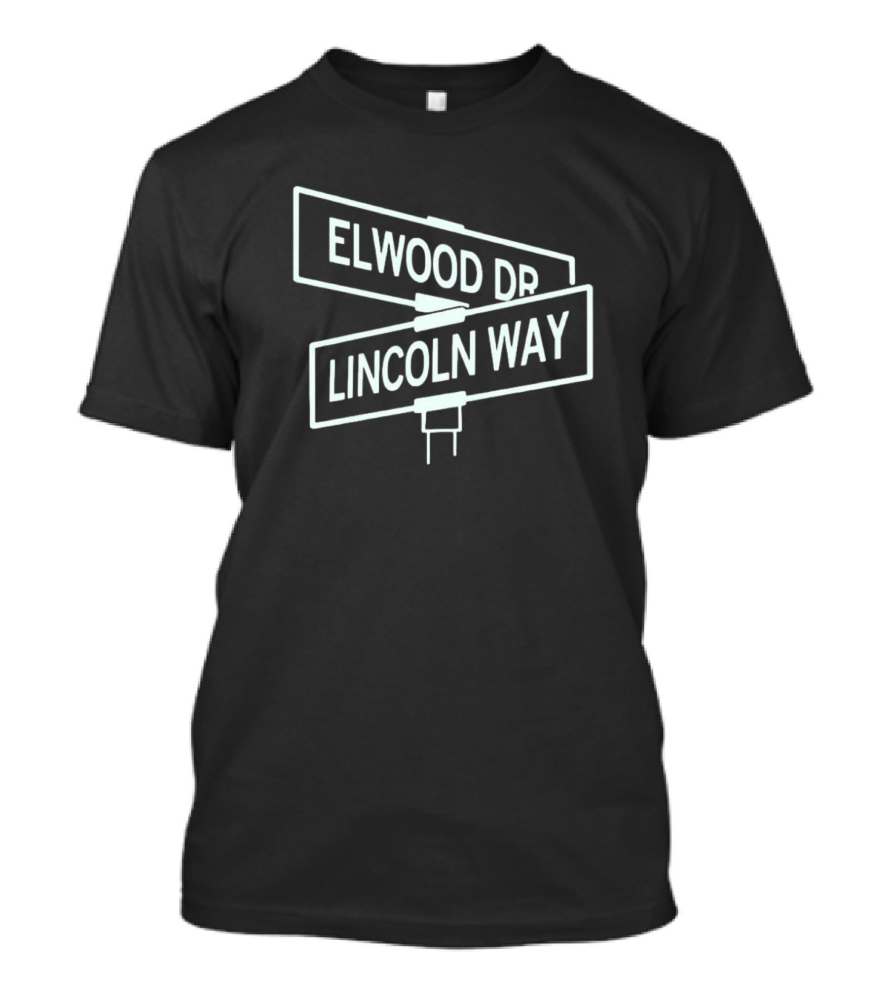 Ames Elwood Dr Lincoln Way Street Signs T-Shirt