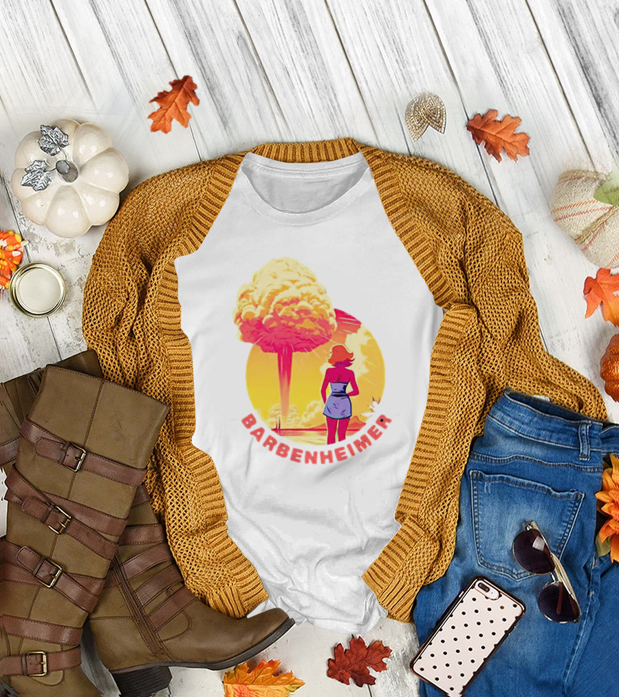 Barbie Oppenheimer Barbenheimer Sunset Silhouette Explosion T-Shirt