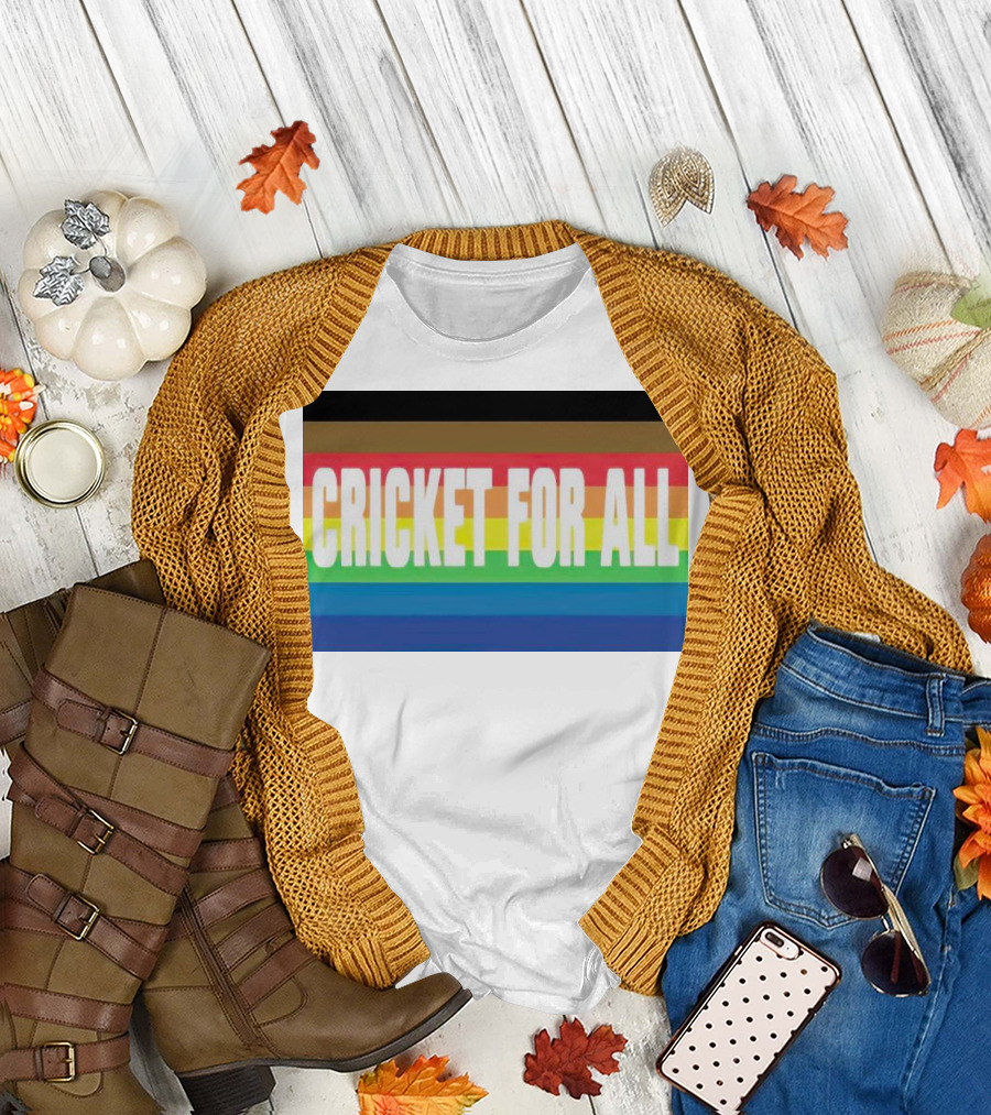 Cricket for All Pride Rainbow Flag T-Shirt