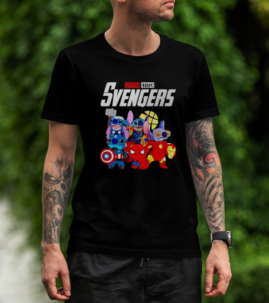 Stitch Stitch Svengers Avengers Crossover Characters T-Shirt