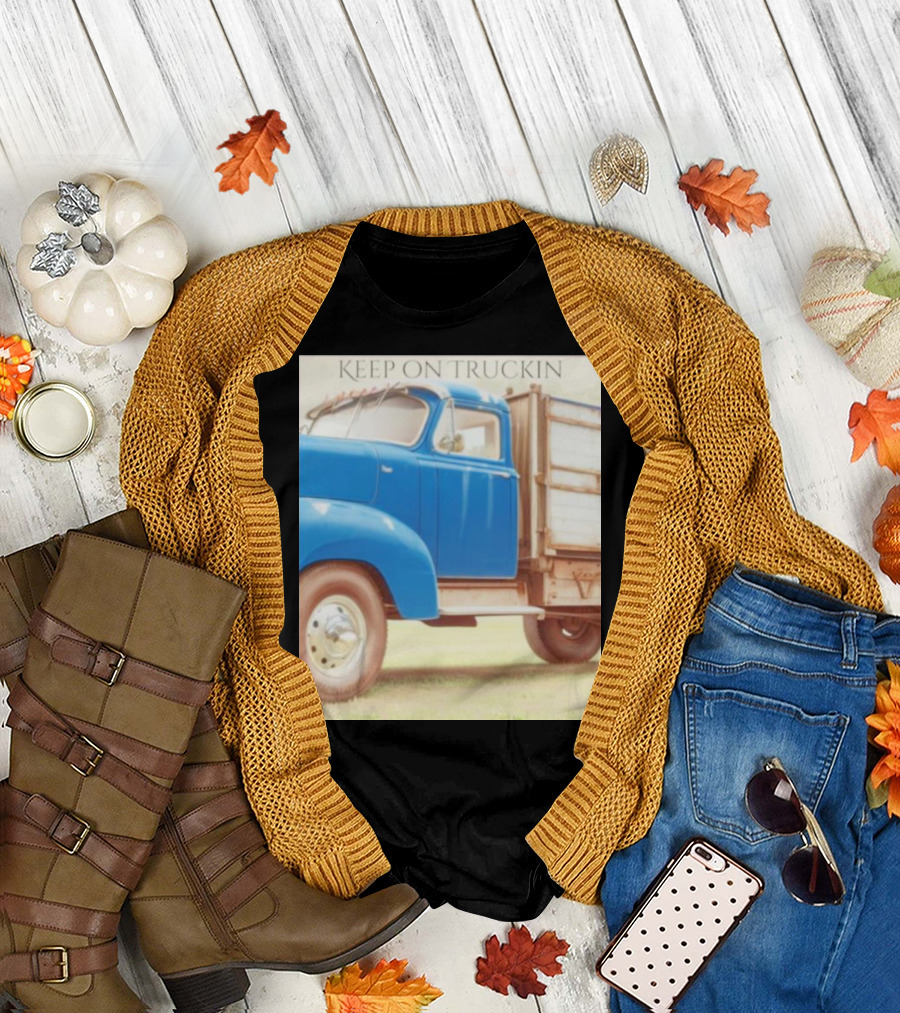 Keep on Truckin' Vintage Blue Truck Nostalgia T-Shirt