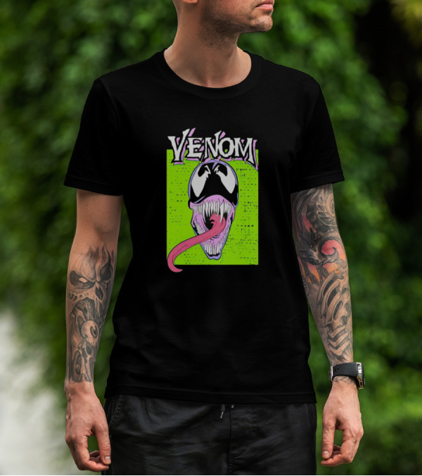 Venom Neon Green Pink Comics Marvel T-Shirt