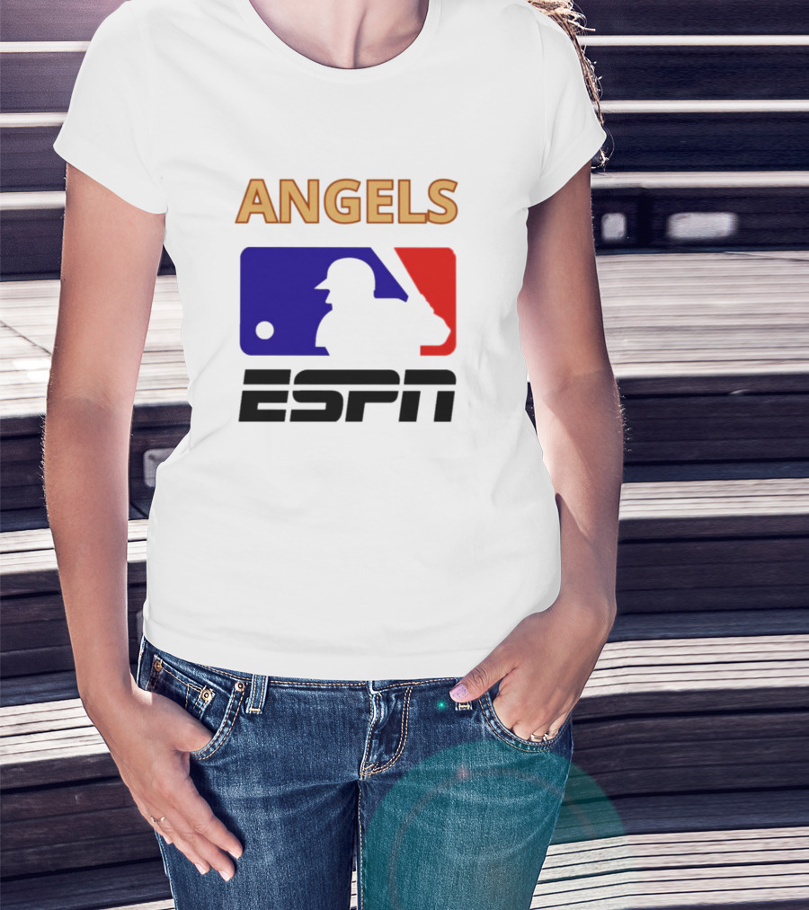 ANGELS ESPN MLB Logo Parody Baseball T-Shirt