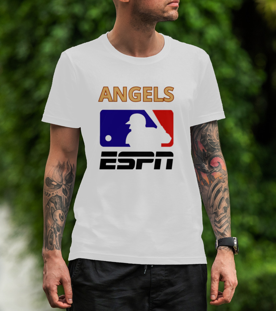 ANGELS ESPN MLB Logo Parody Baseball T-Shirt