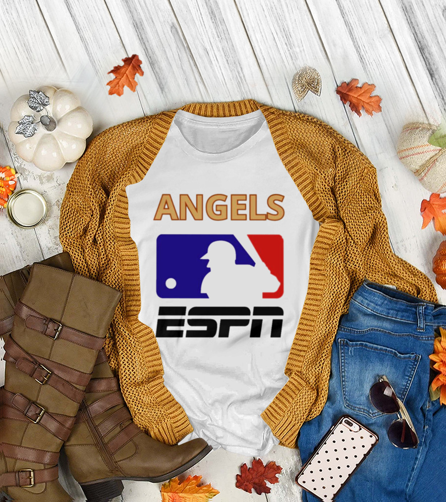 ANGELS ESPN MLB Logo Parody Baseball T-Shirt